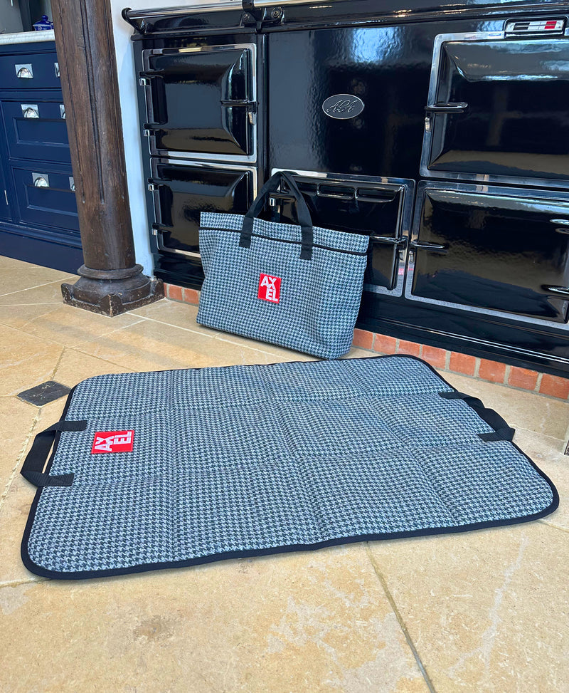 Houndstooth Dog Travel Mat — British Made — Axel Dog Beds