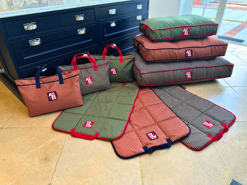 Marine Stripe Dog Bed — British Made — Axel Dog Beds