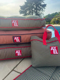 Load image into Gallery viewer, Marine Stripe Dog Travel Bag — British Made — Axel Dog Beds - dog bed - Axel Dog Beds