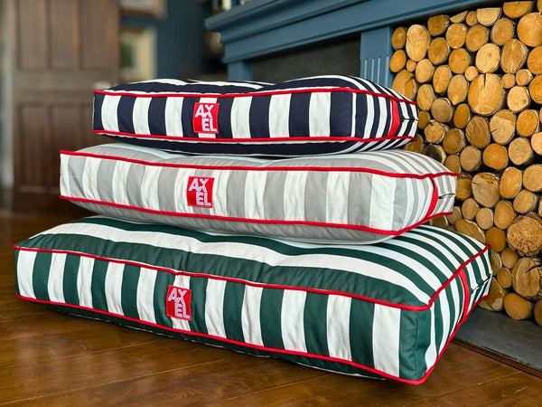Coastal Stripe Dog Bed — British Made — Axel Dog Beds