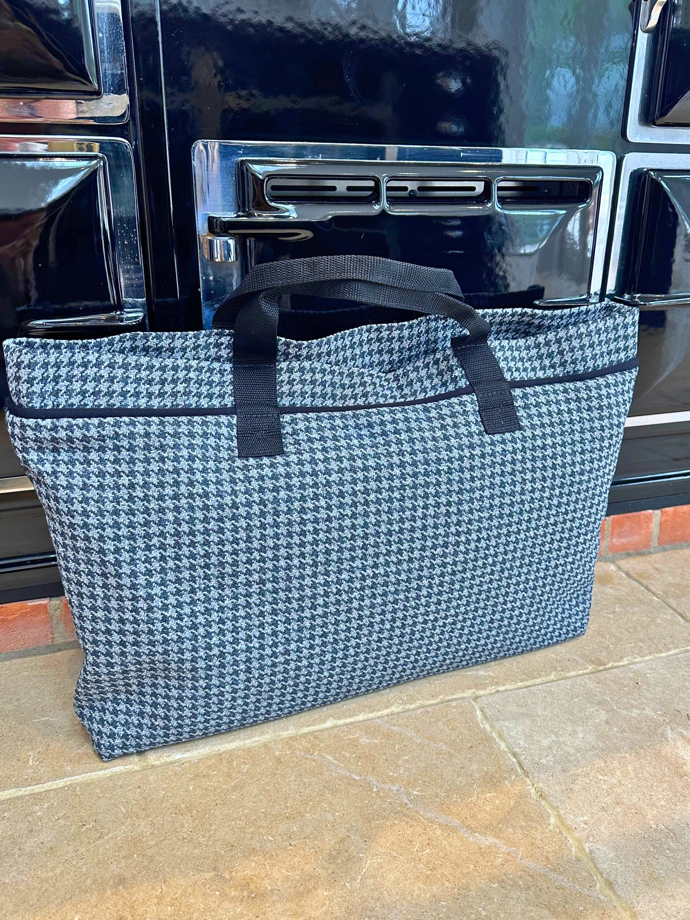 Houndstooth Dog Travel Bag