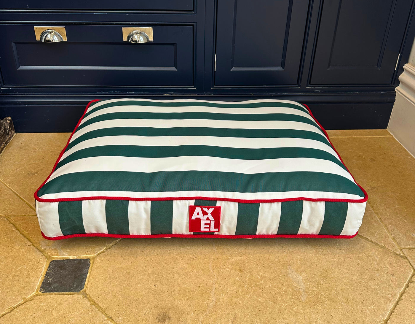 Coastal Stripe Dog Bed Cover