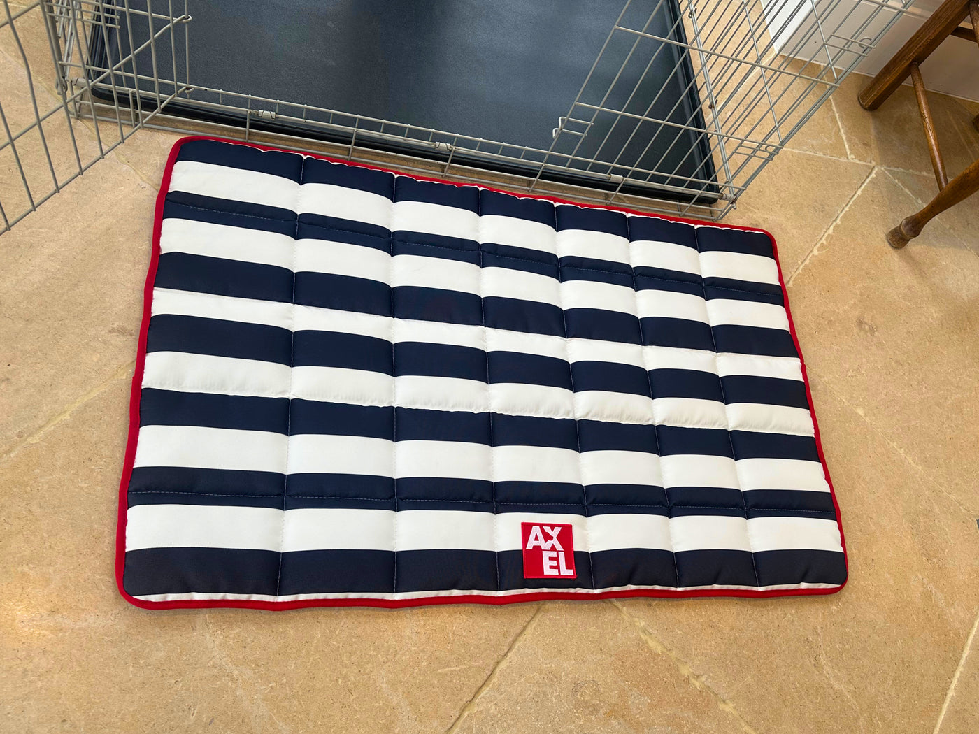 Coastal Stripe Dog Crate Mat