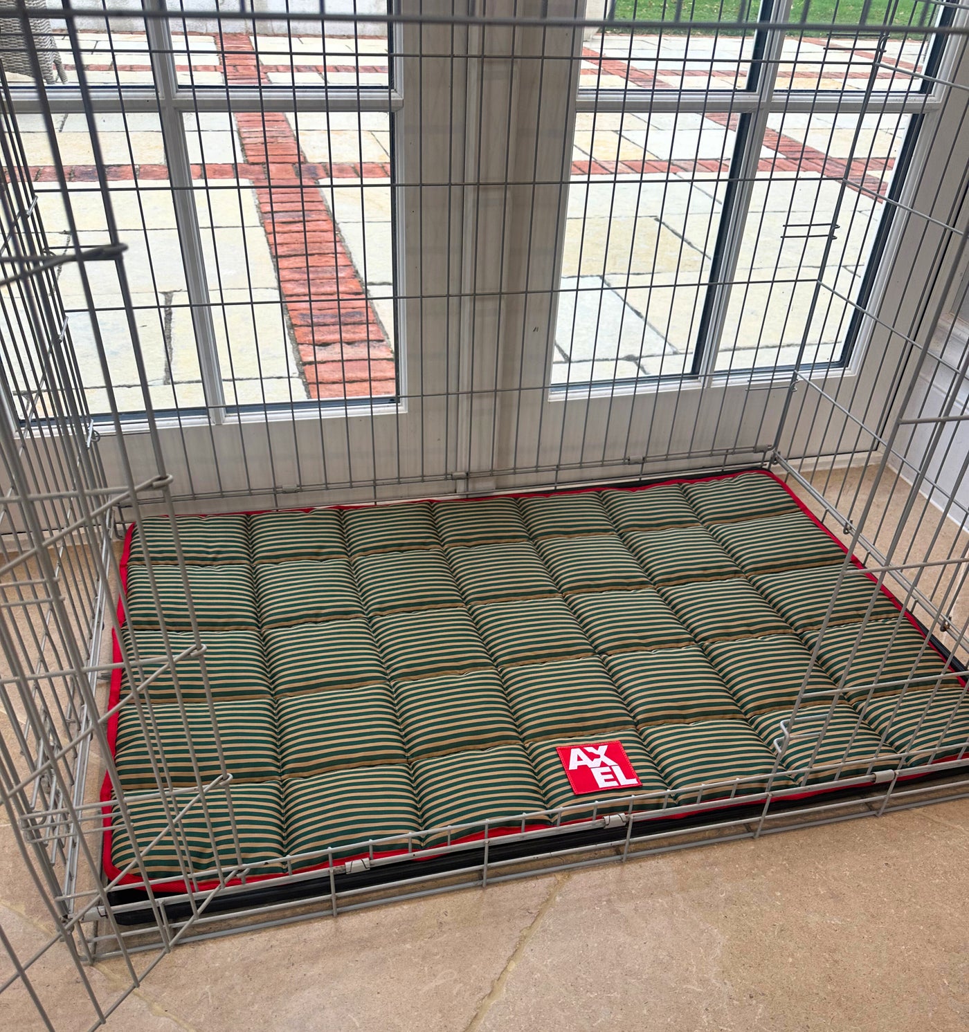 Marine Stripe Dog Crate Mat