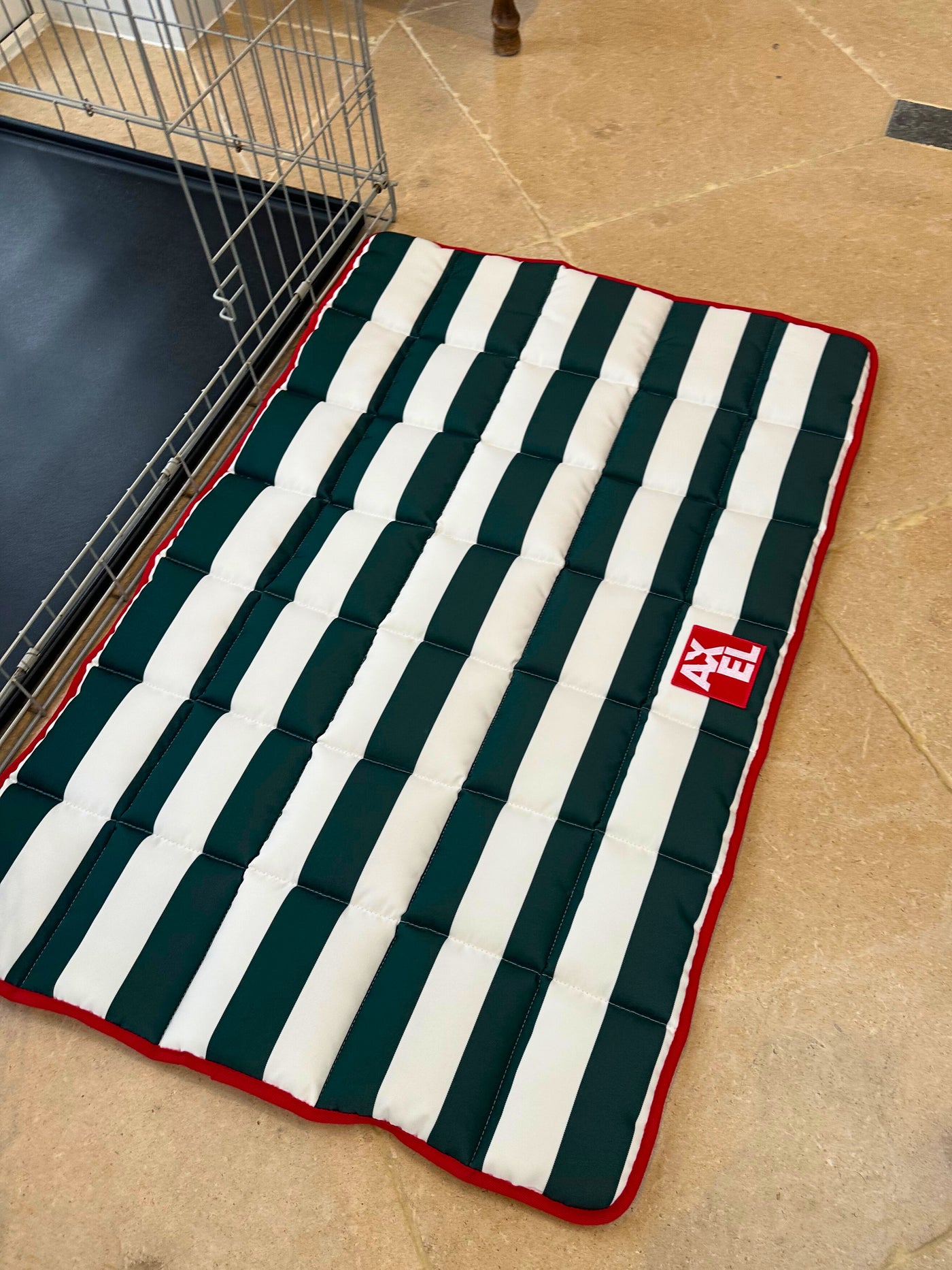 Coastal Stripe Dog Crate Mat