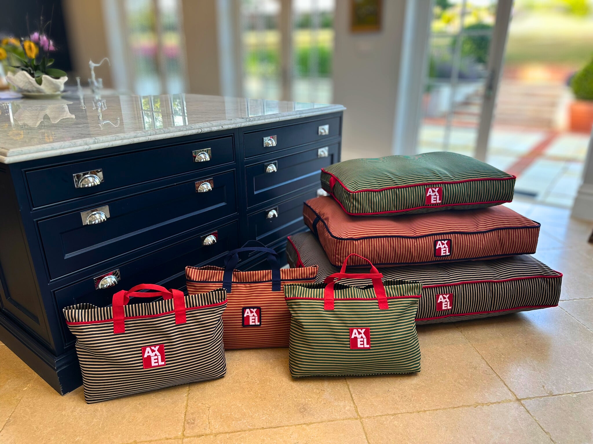 The Marine Stripe Covers - Axel Dog Beds