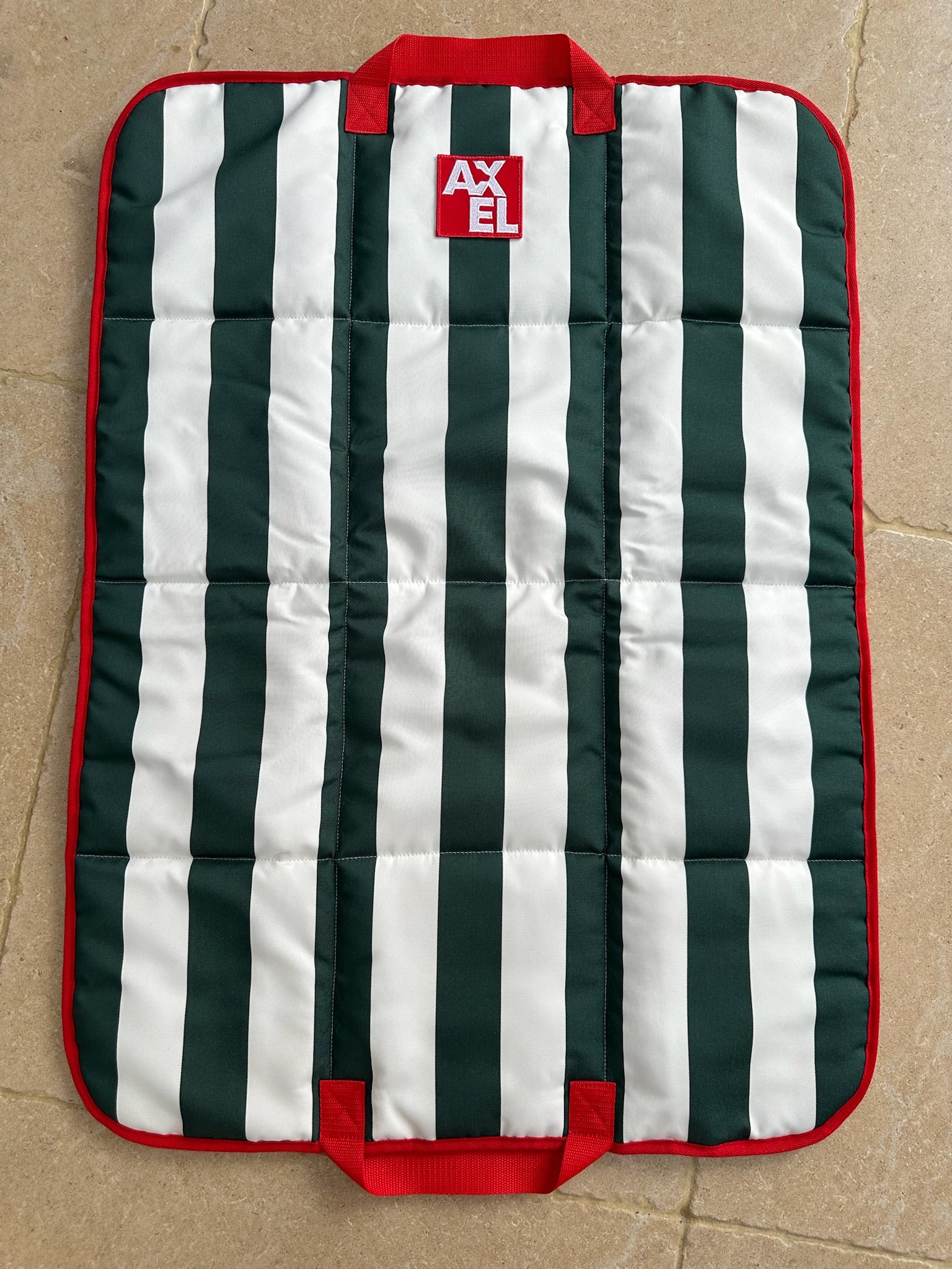 The Coastal Stripe Travel Mat - Axel Dog Beds