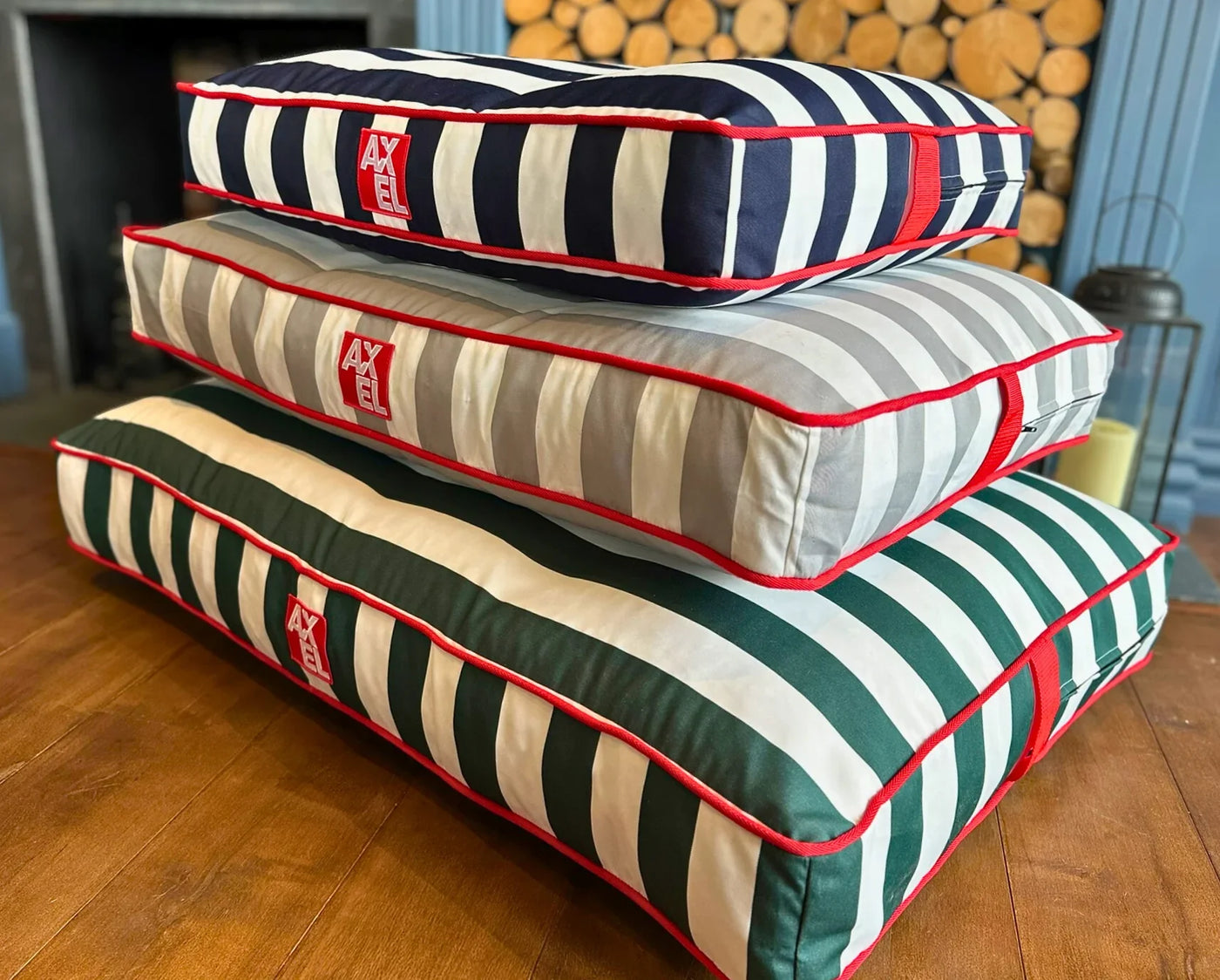 Coastal Stripe Dog Bed Cover