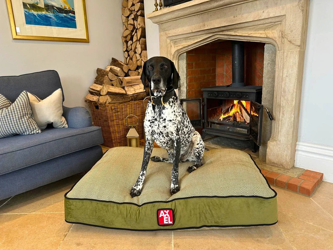 Herringbone Dog Bed