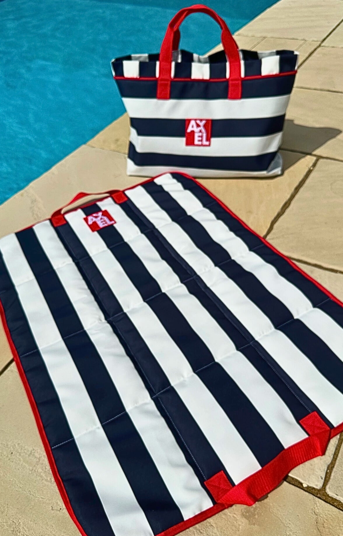 Coastal Stripe Dog Travel Mat
