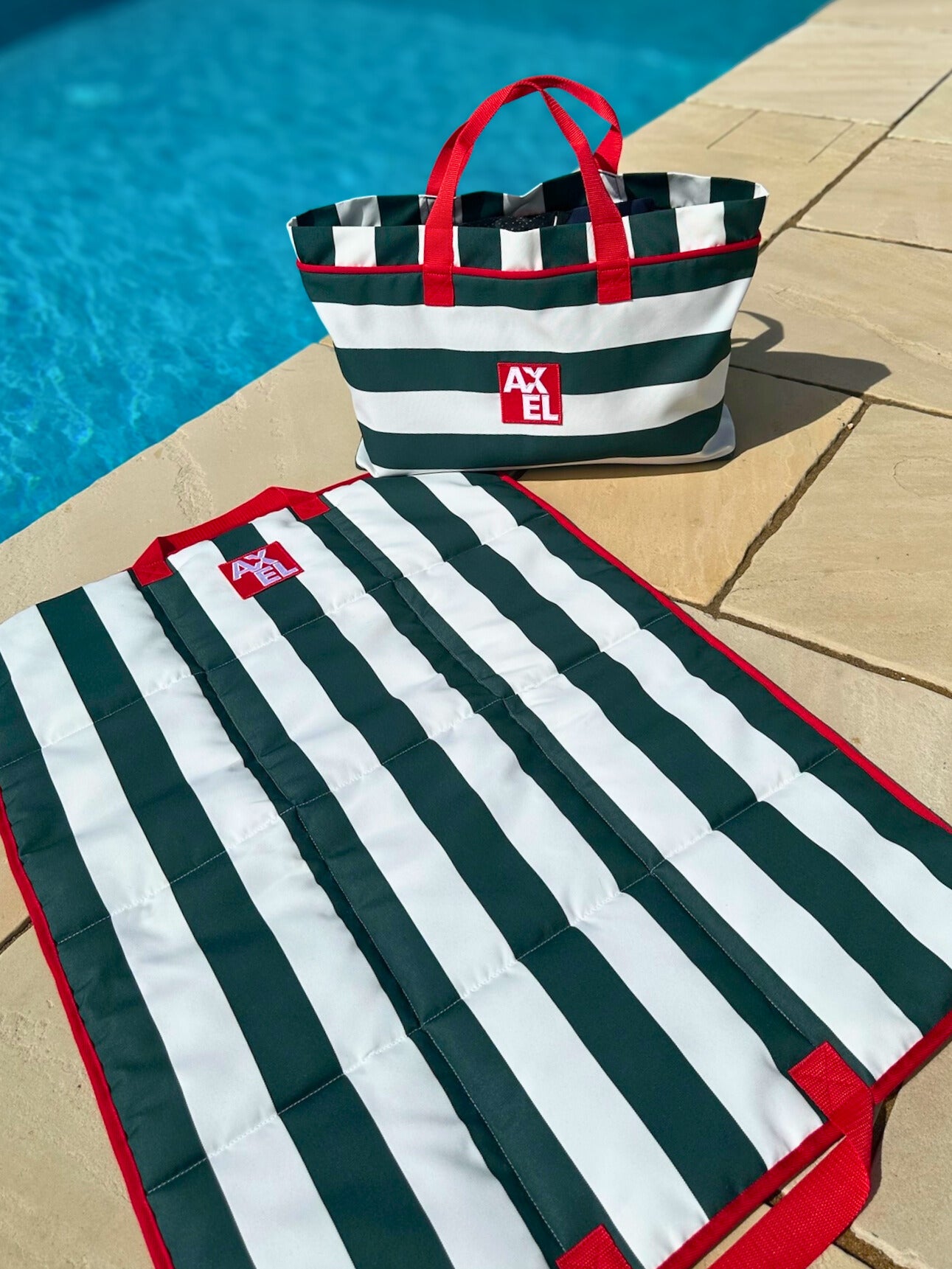 Coastal Stripe Dog Travel Mat